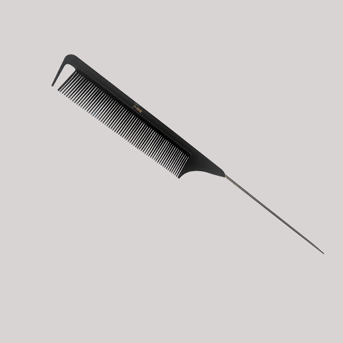 RAT TAIL COMB WITH METAL END BLACK (CARBON TAIL COMB)